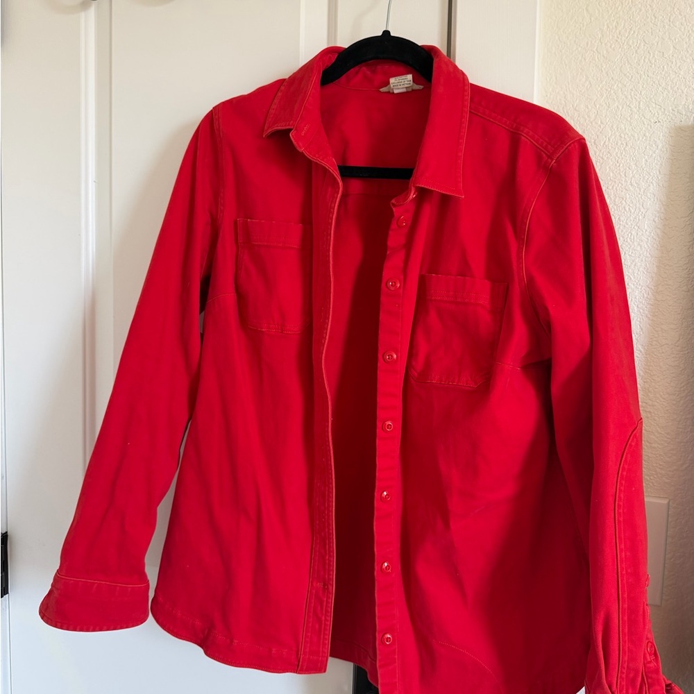 Women’s Red Button Down shirt Duluth trading co